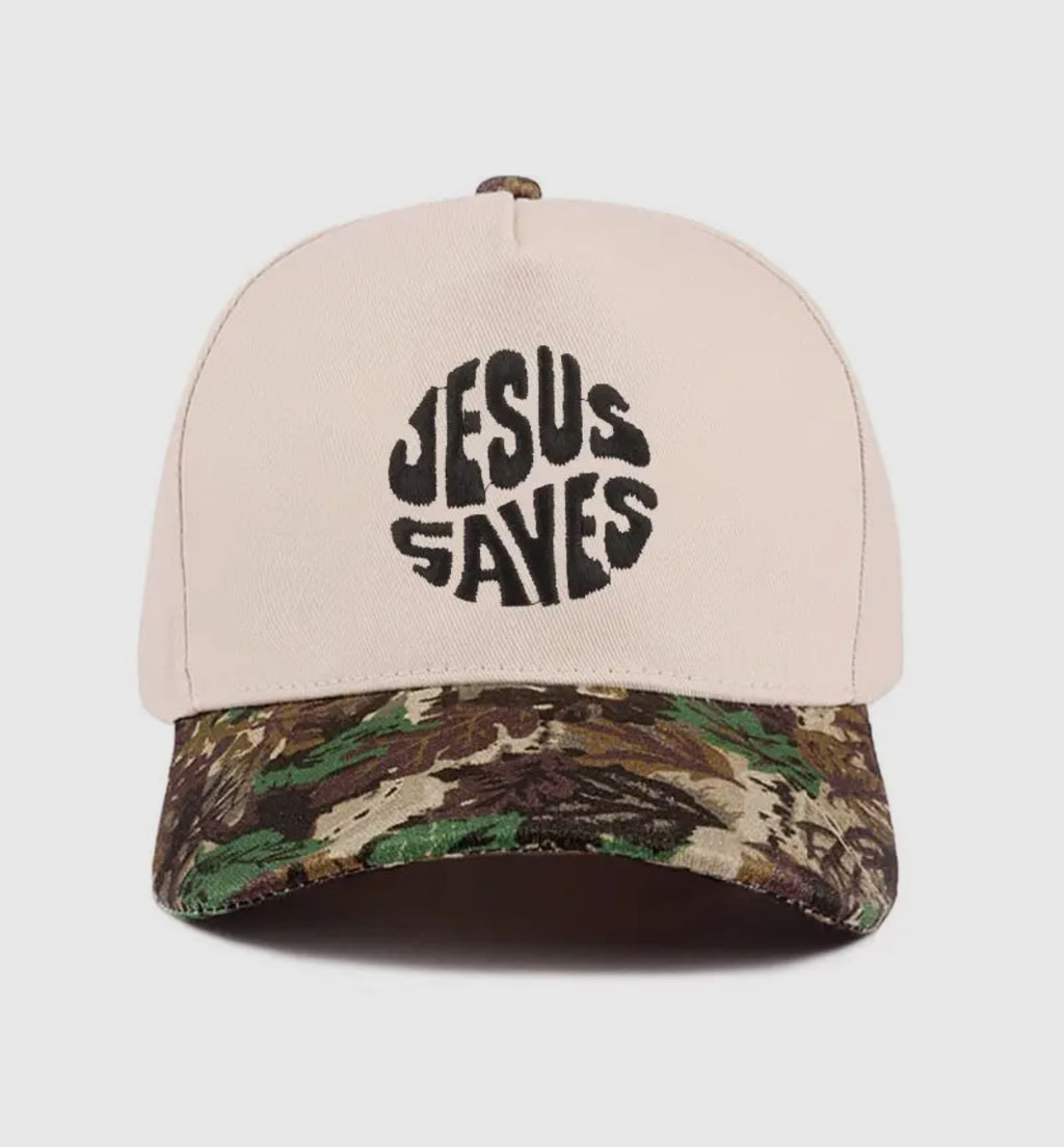 Jesus Saves Hat - Camo