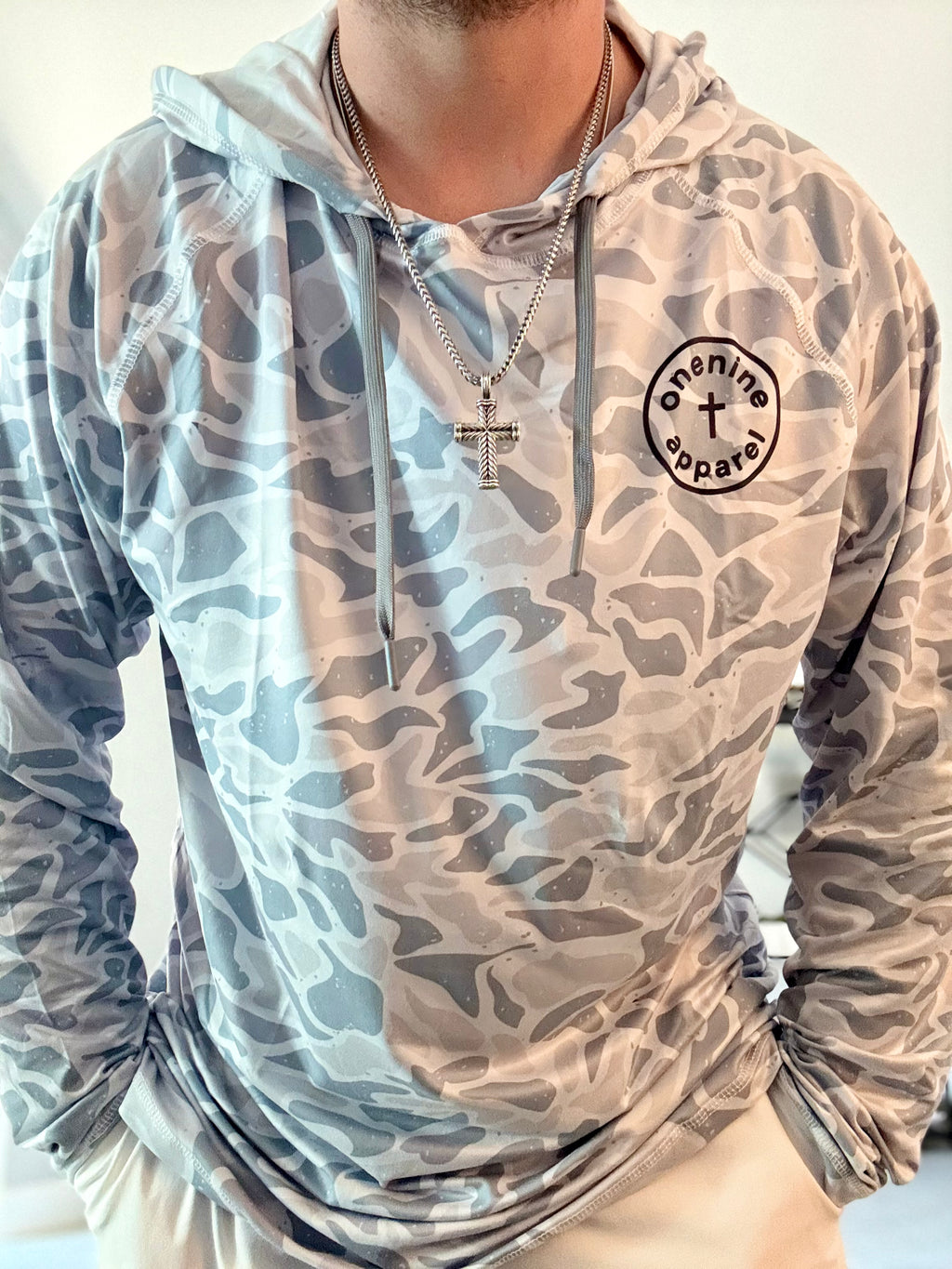 ONENINE Ice Camo Hooded Fishing Shirt