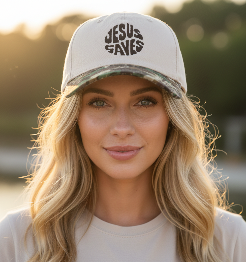 Jesus Saves Hat - Camo