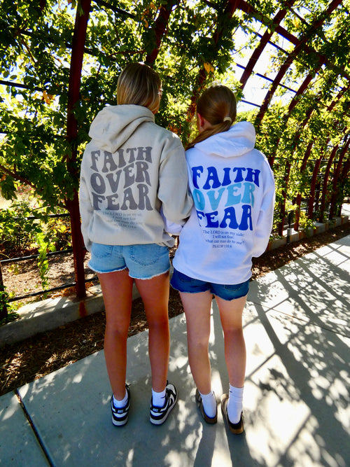 Faith Over Fear Hoodie - Sand